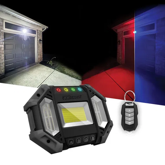 XK-DEF-KIT – XK GLOW Security Light, For Indoor/ Outdoor Use Battery Powered 7 Modes (3 Work Light Modes And 4 Securi...